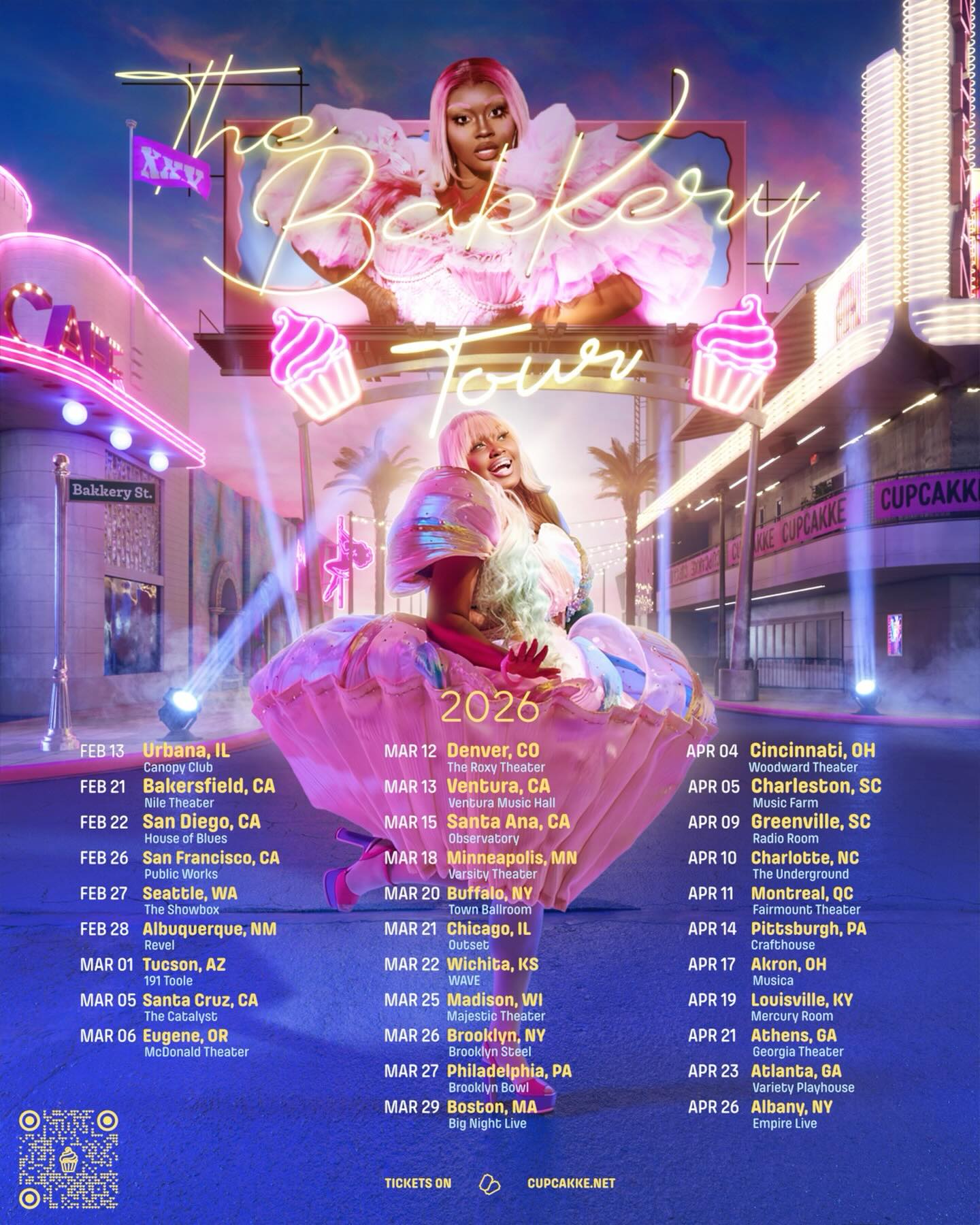 cupcakKe The BakKery Tour Poster 2026